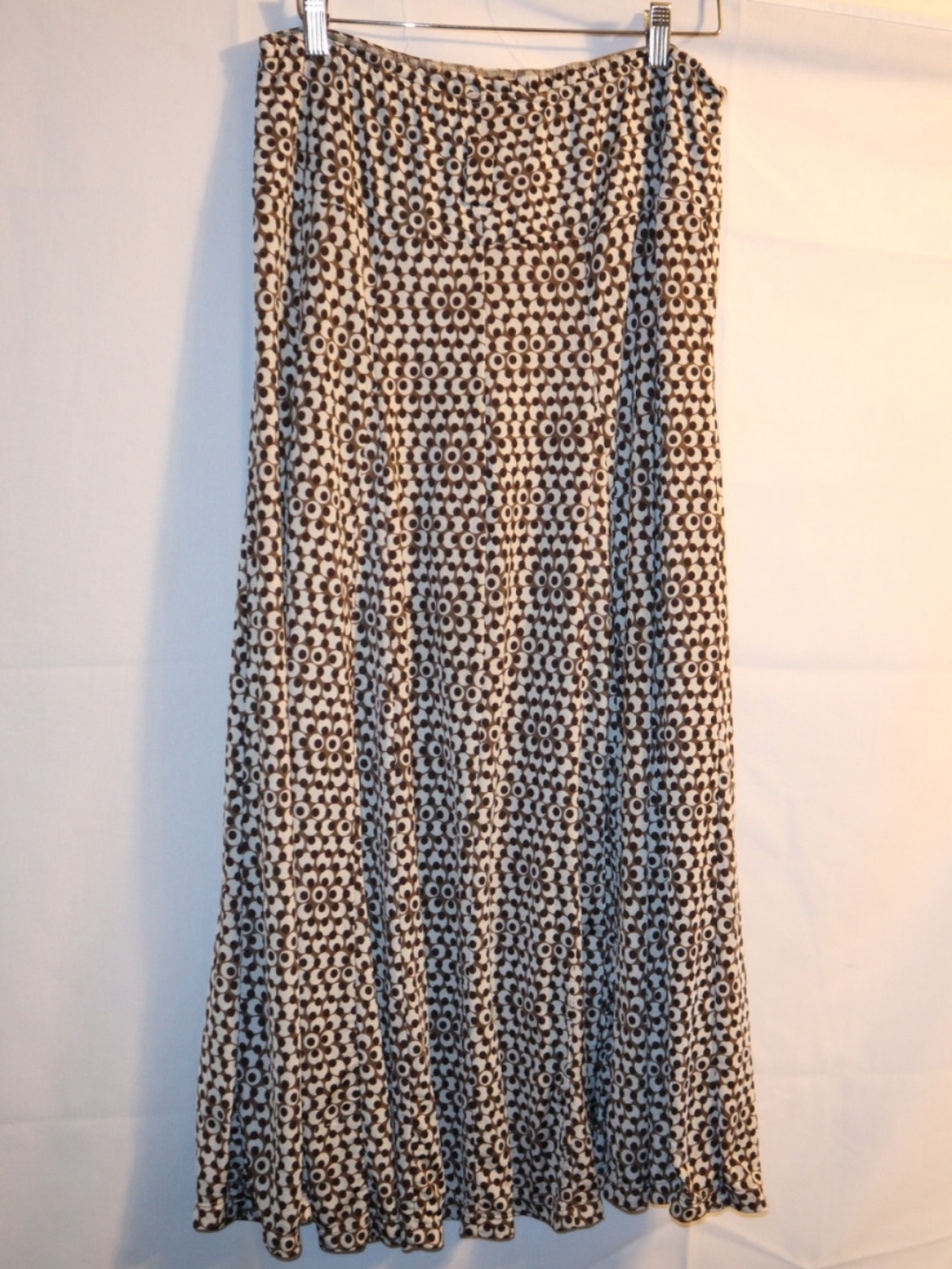 Anthropologie Lapis Geomtric Brown Midi Skirt Size XL - Picture 7 of 12